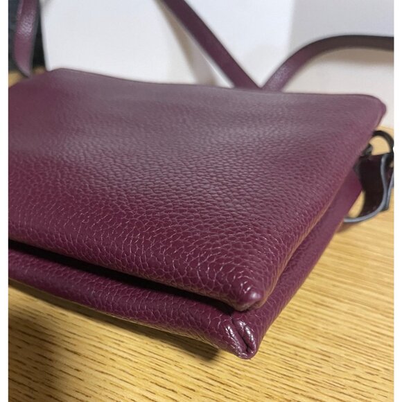 A New Day Burgundy Crossbody Bag With Adjustable Strap Pebbled Faux Leather - Picture 6 of 11
